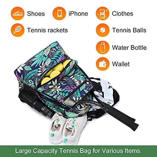 Quilted Tennis Backpack Women Pickleball Racket Bag with Shoe Compartment, Amazon.com : Sucipi Tennis Bag, Quilted Tennis Bag for Women  main image 3