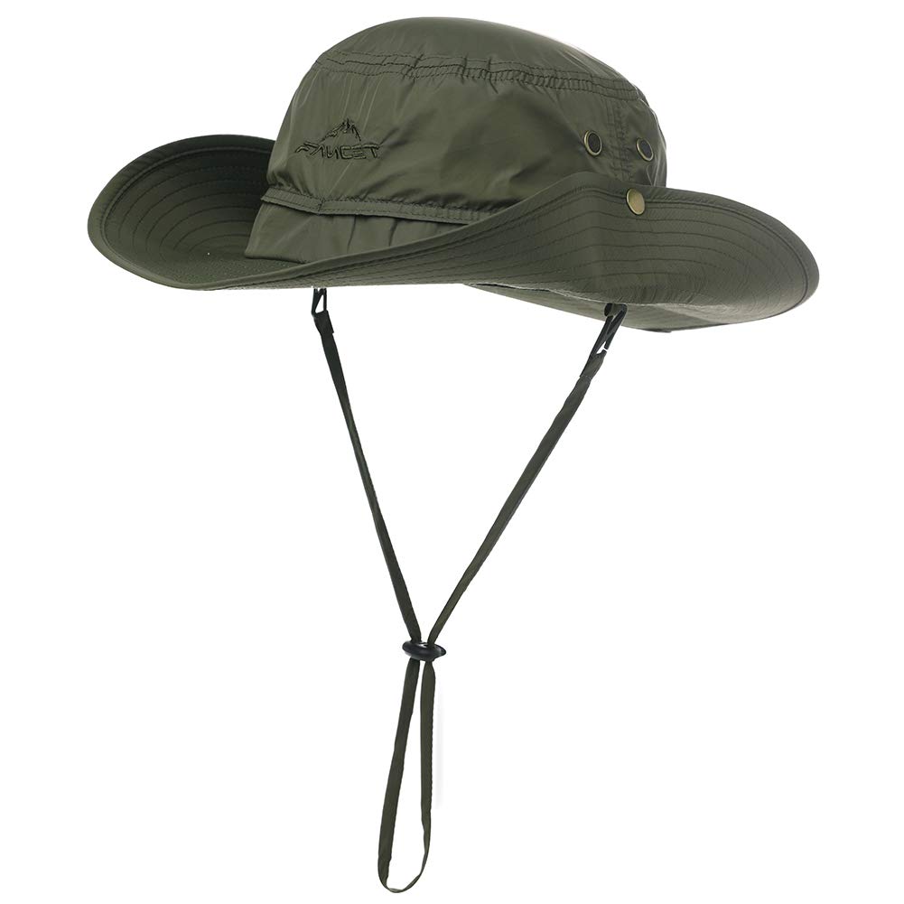 Comhats UPF 50 Sonnenhüte mit breiter Krempe, Sommer-Mesh, UV-Schutz, Safari-Hut, zum Angeln, Wandern, Boonie-Hüte mit Kinnriemen, wasserdicht