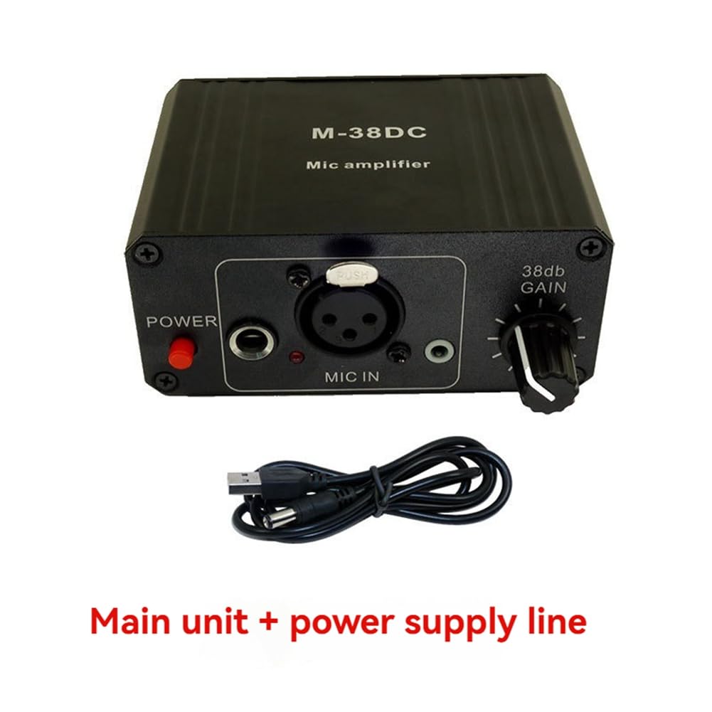Préamplificateur de Microphone Portable à Sortie XLR, Gain Élevé, Alimentation Fantôme 48 V pour Microphones Dynamiques et à Condensateur.