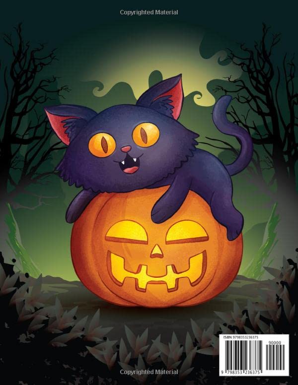 Happy Halloween Coloring Book: With more than 60 plus unique designs to keep a kid busy image 3
