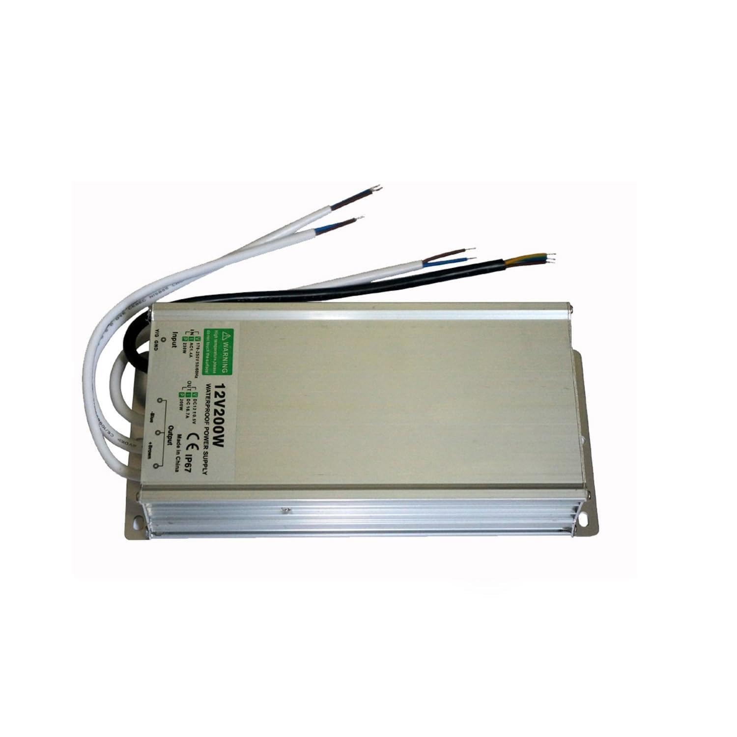 LEDSone 15–200 Watt DC12 V AC 90–265 V Eingang LED Netzteil Trafo wasserdicht IP67 Treiber in Aluminium Legierung Gehäuse geeignet für LED Streifen Beleuchtung