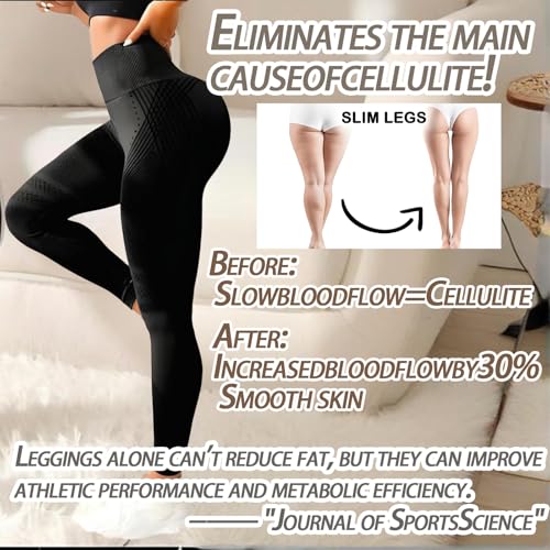 Silmove Cellulite Leggings,3D Leggings Cellulite,Instant Sculpting Effect,Visibly Slims Thighs and HIPS3