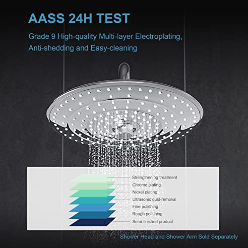 Offo Shower Head Extension Arm 12 Inch, S Shaped Shower Arm With Flange High Rise Goose Neck Shower Arm Extension Chrome Finish #TOP3