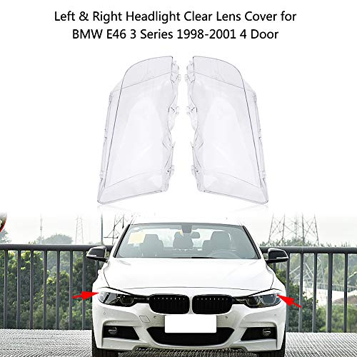 Couvercle d'objectif de phare transparent pour E46 4 portes berline - 2