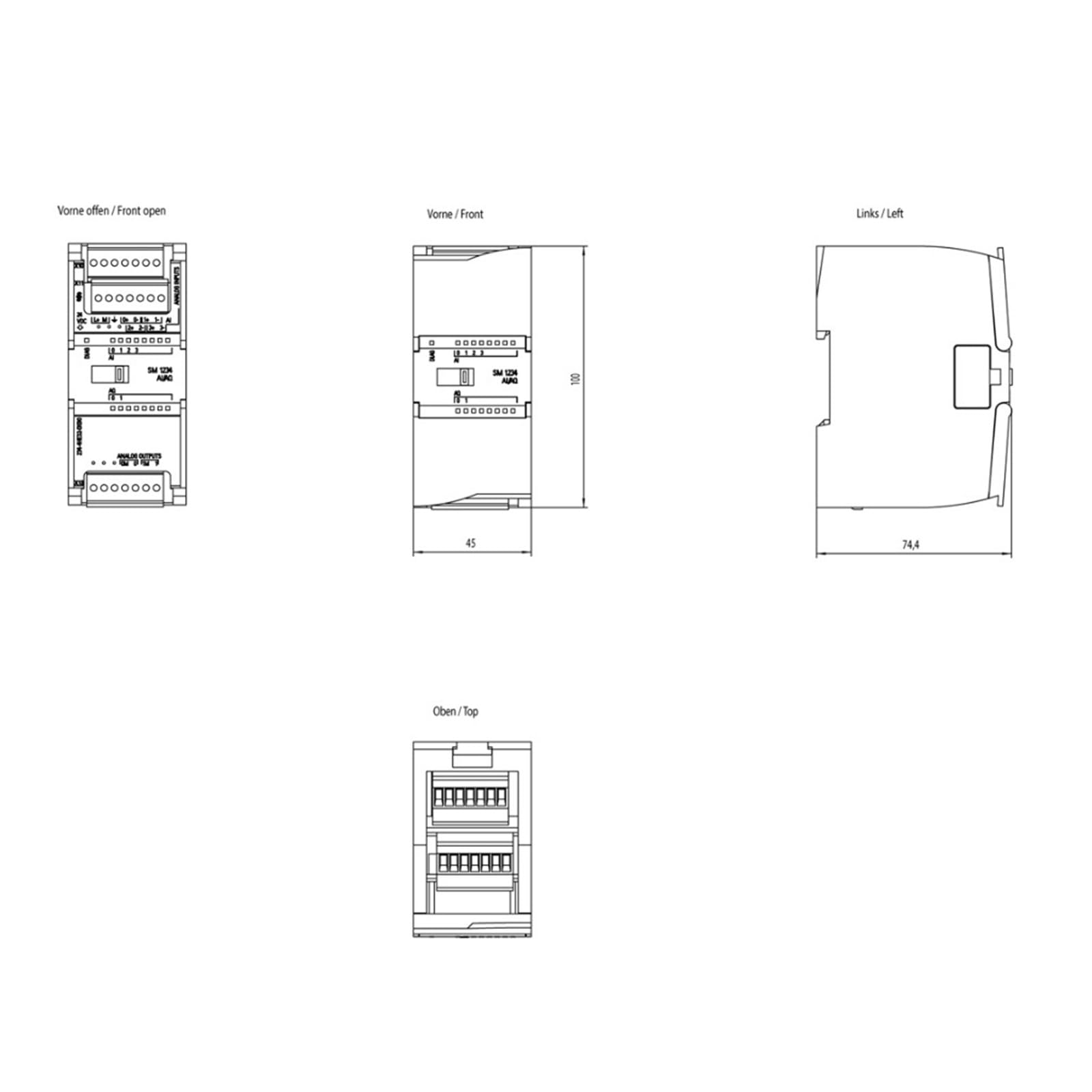 Module analogique PLC S7-1200 6ES7234-4HE32-0XB0 6ES7231-5QD32-0XB0 6ES7231-5QF32-0XB0(6ES7234-4HE32-0XB0)