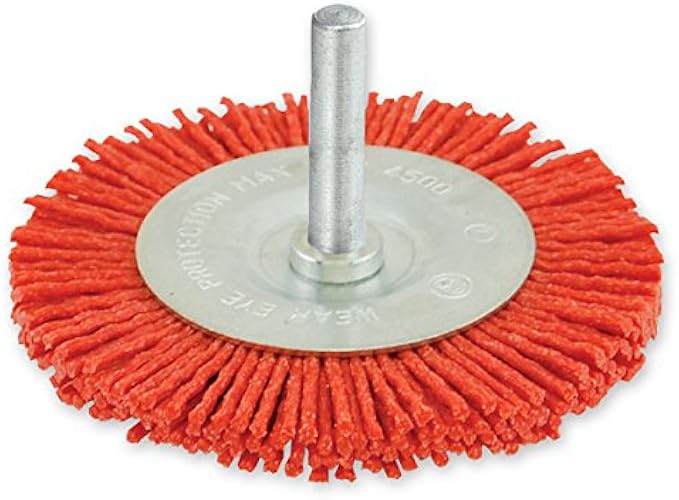 IVY Classic 39204 3" Nylon Abrasive Wheel Brush, 1/4" Shank, 1/Card