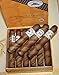 Custom Round Brown Royal Chocolate Candy Cigars in a Fancy Cigar Box of 12 with Personalized Cigar Bands