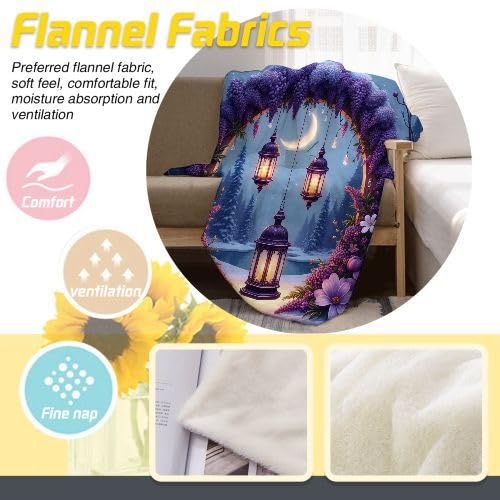 Manta Polar 220 x 240 Puerta Floral MarróN, Mantas para Cama 105 de Franela Cálida y Cómoda para Niños y Adultos, Mantitas para Sofá Reversible para Cubre Sofa Colchas, Fácil de cuidar