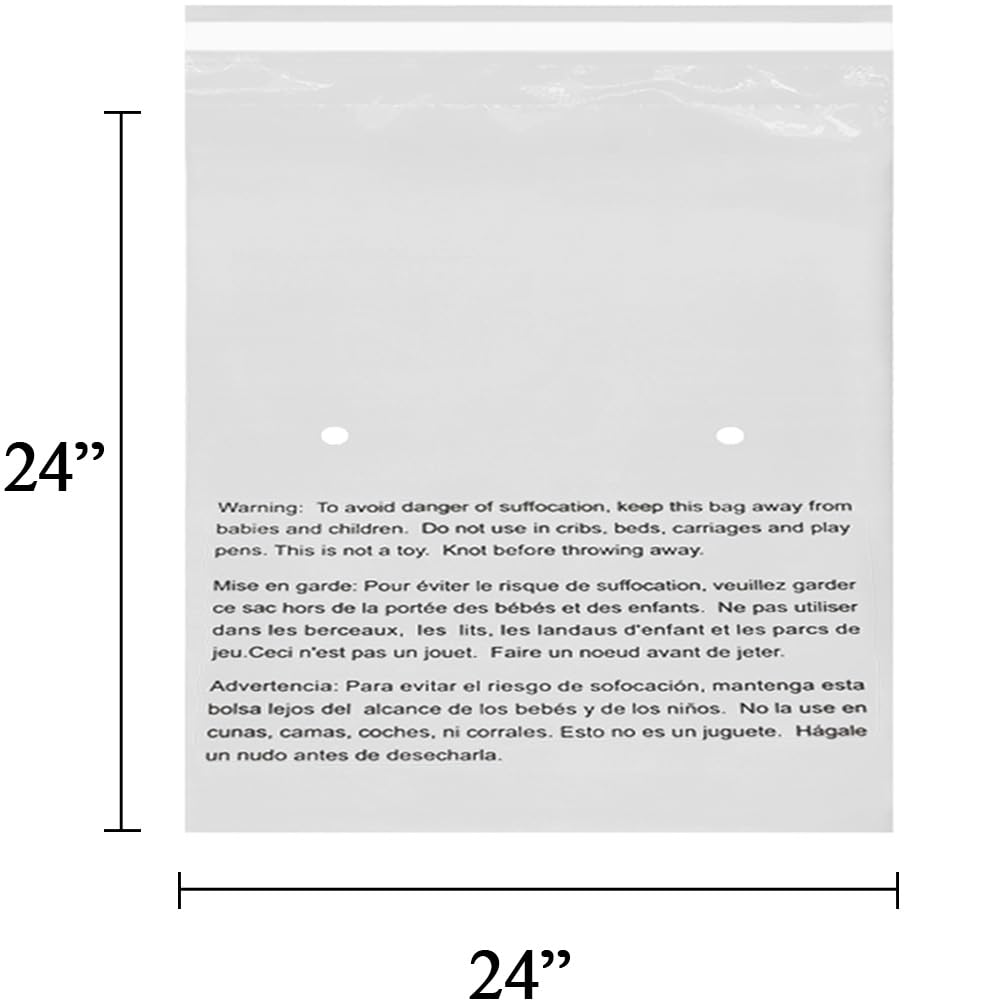 Bolsas De Polietileno Transparente Autosellantes De 12 X 17 Pulgadas (45 Unidades) Con Advertencia De Asfixia Para Embalaje, Envío, Almacenamiento De Logística De , Adhesivo Permanente