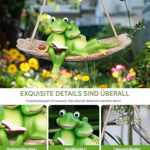Figurines de jardin à bascule en résine décorative pour pelouse - 7