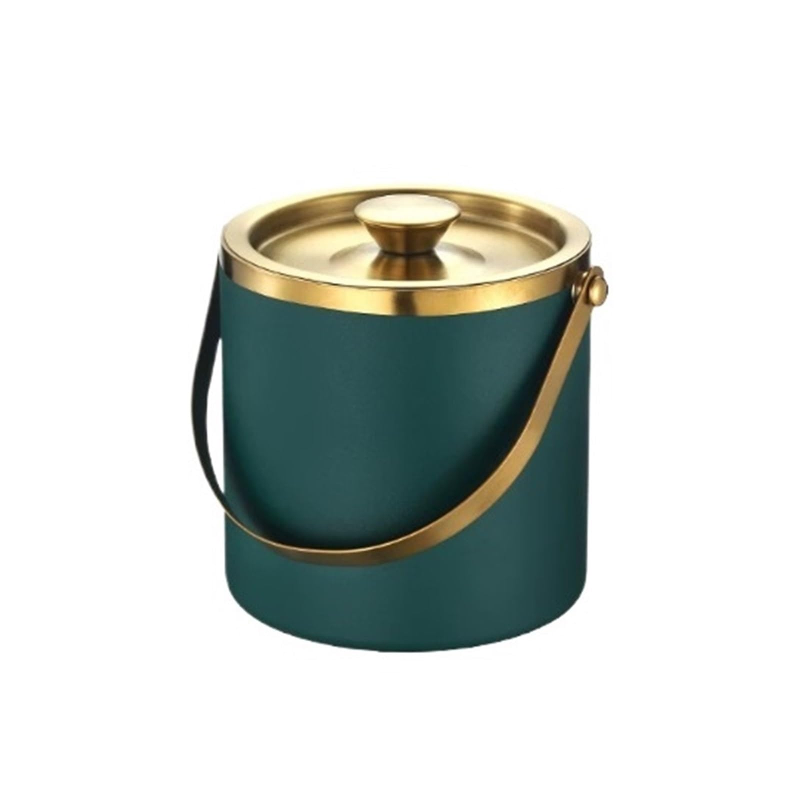 zhangrui1888 Ice Bucket Stainless Steel Double Walled Ice Bucket Suitable for Indoor Ice & Beverage Bucket(Green,Medium)