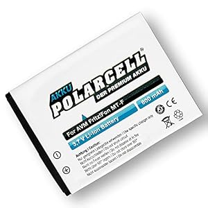 PolarCell Accu voor AVM Fritz!Fon MT-F | M2 | C4 | C5 vervangt de originele batterij AVM 312BAT006-312BAT022-312BAT032 | Motorola BD50 | 800mAh sterke reservebatterij | MotoFone F3 | A+