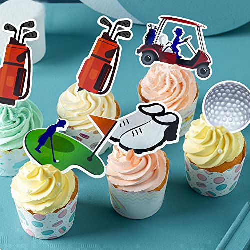 2026 New Golf Cake Decorations Cart Toppers Heading for The Green Topper for Golfers With Cart Flag Ball Theme Party Supplies by KDPATFAV - Image 4