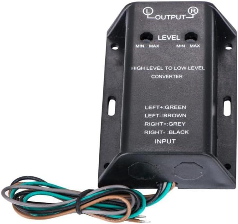 Car Audio RCA Speaker Converter Adapter High To Low Level Output Bass Adapter Wire