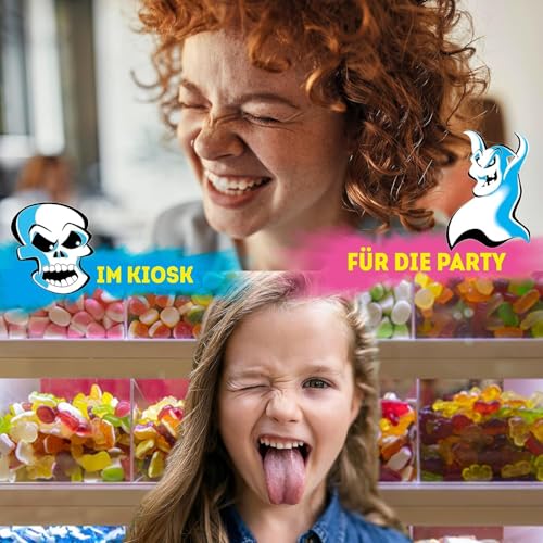 6. Bild von Center Shock Scary Mix, Box mit 100 Kaugummis, extra-sauer mit verschiedenen Sorten, geeignet für Geburtstag, Pinata, Candy-Bar & Schultüte, Weihnachten & Halloween, 400g