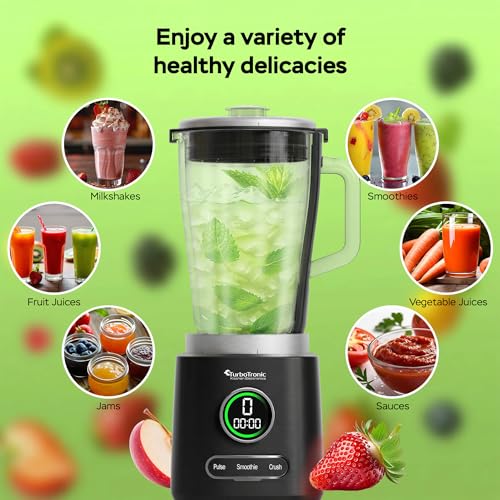 Blender Mixeur avec Bol en Verre – Blender Smoothie Puissant – 6 Lames Inox – Broyeur de Glace – TurboTronic BG7 - vue 4