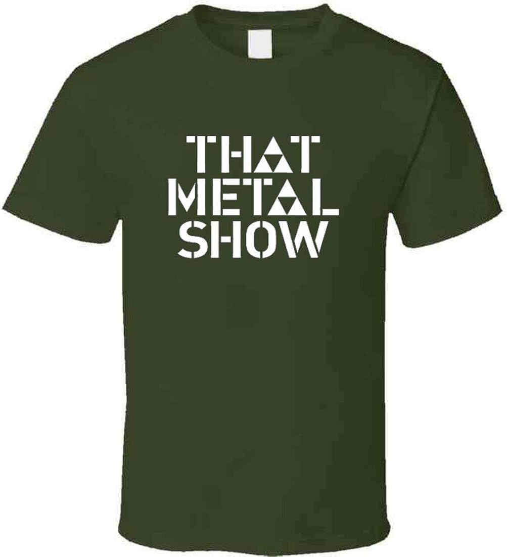 Ese programa de metal Tv Talk Show Hard Rock y Heavy Metal T Shirt, Classic, M, Verde(Military Green)