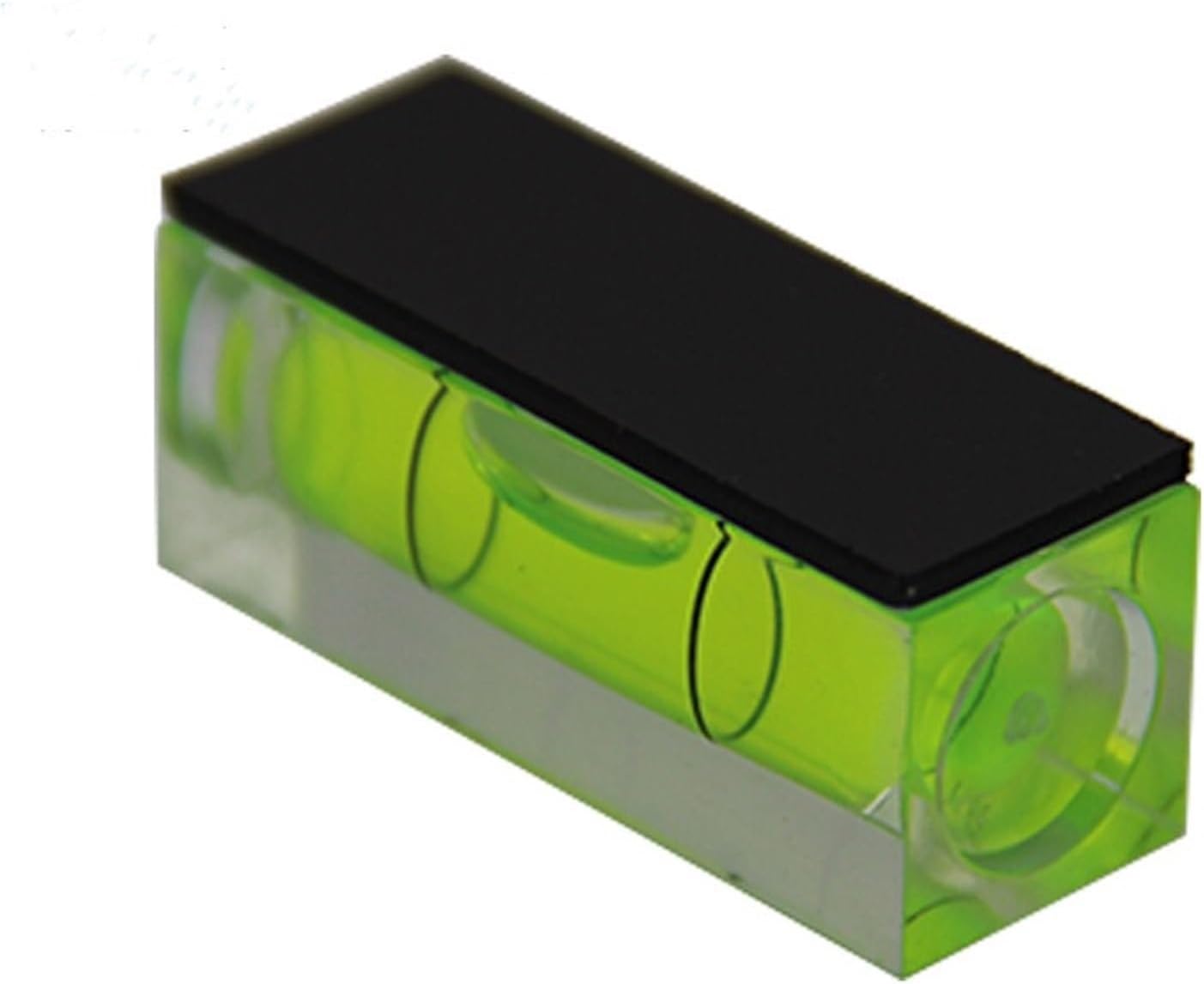 1pc Magnetic Square Spirit Level Bubble High Precision Horizontal Bubble Green Round Bullseye Scope Bubble Level(Non-magnetic)