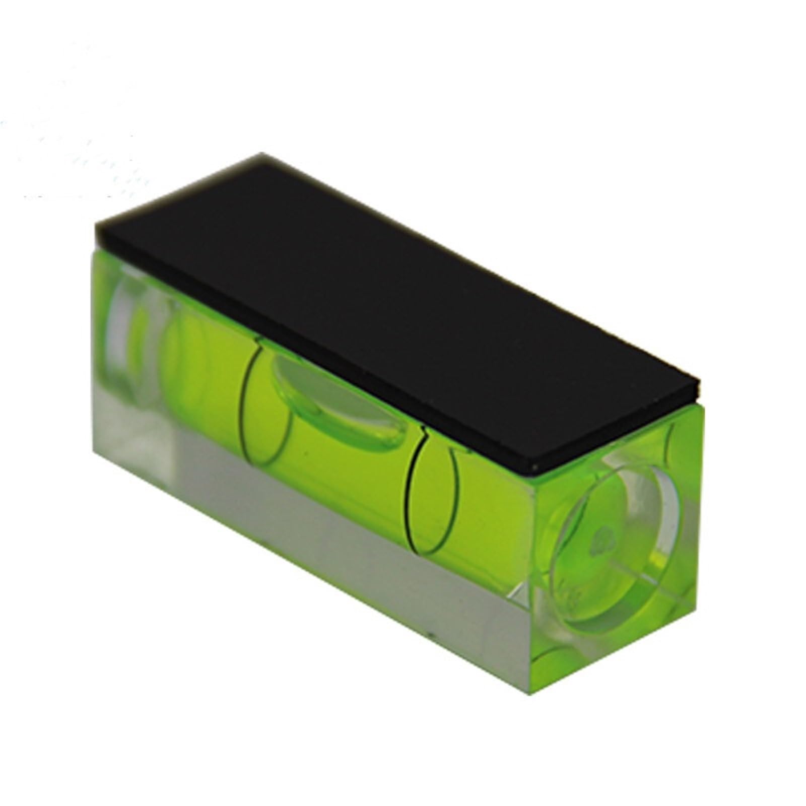 1 nivel de burbuja cuadrado magnético de alta precisión, nivel de burbuja horizontal, verde, redondo, con mira de diana.(Magnetic A)