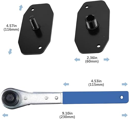 Miniatura 12 de CNWOOAIVE Herramienta de trinquete de pinza de freno Herramienta de prensa de esparcidor de pistón de trinquete para automóvil