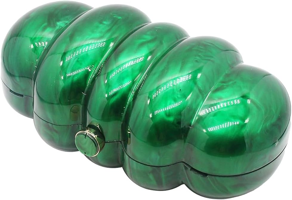 Women Puff Acrylic Clutch Purse Glitter Marble Acrylic Handbag Unique Evening Bag Chain Shoulder Bag for Party Prom - Image 3