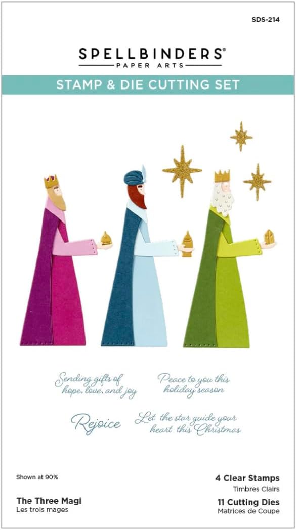 Colección Wonderland - Sellos y troqueles transparentes - Los tres reyes magos de Spellbinders