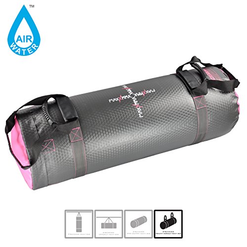 MaxxMMA 3 ft 4-in-1 Water/Air Heavy Bag | Training & Fitness, Uppercut Workout, MMA Grappling, Punching Bag (Grey/Pink) - Thumbnail 5