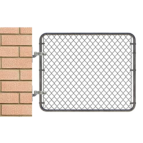 Aiwaiufu 2 Pack Chain Link Fence Gate Post Hinge for 1-5/8\" Outside Diameter Post/Pipe, Pressed Steel Galvanized Chain Link Gate Female Hinge - Nut/Bolt Included