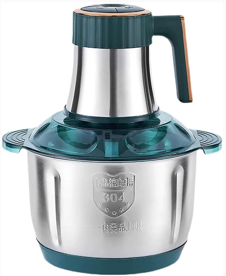 Electric Meat Grinder Food Chopper 5L Stainless Steel Food Processor for Meat Fruits and Nuts Stainless Steel Bowl Food Vegetable Chopper