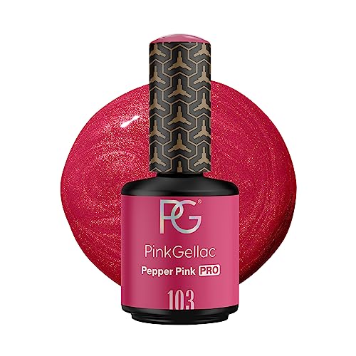 Pink Gellac 104 Passion Pink 15 ml Lakier Żelowy Z Subtelnym Perłowym Połyskiem Idealny Do Zdobienia Paznokci