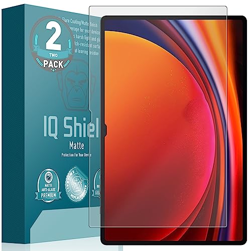 IQShield 2 Pack Matte Screen Protector for Samsung Galaxy Tab S9 Ultra 2023 / Tab S8 Ultra 2022 (14.6-Inch), Anti Glare Anti-Bubble TPU Film