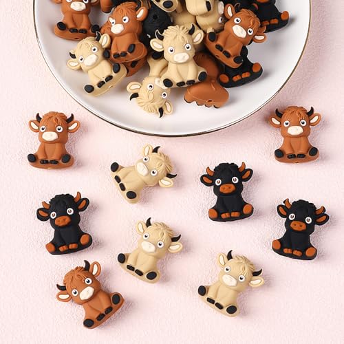 Perles en silicone vache des Highlands pour fabriquer un cadeau unique - 3