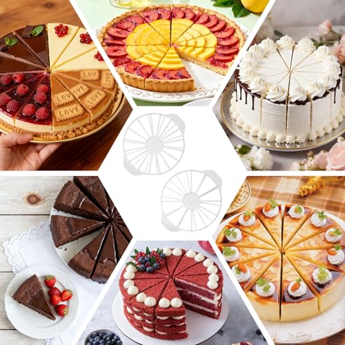 Miniatura 7 de Hfdongl Divisor De Tartas 10 12 14 16 Cortador De Tartas, 2 Piezas, Redondo, Cortador De Tartas, De Plástico, Ayuda De Corte Para Tartas Redondas