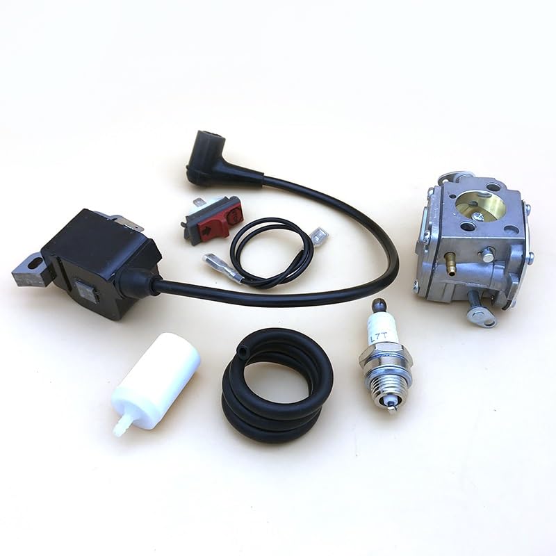 Piezas de Herramientas de jardinería Kit de línea de Filtro de Combustible de Bobina de Encendido de carburador for Motosierra Husqvarna 268 272 272XP 61 266#5032803-16/5039014-01 bujía