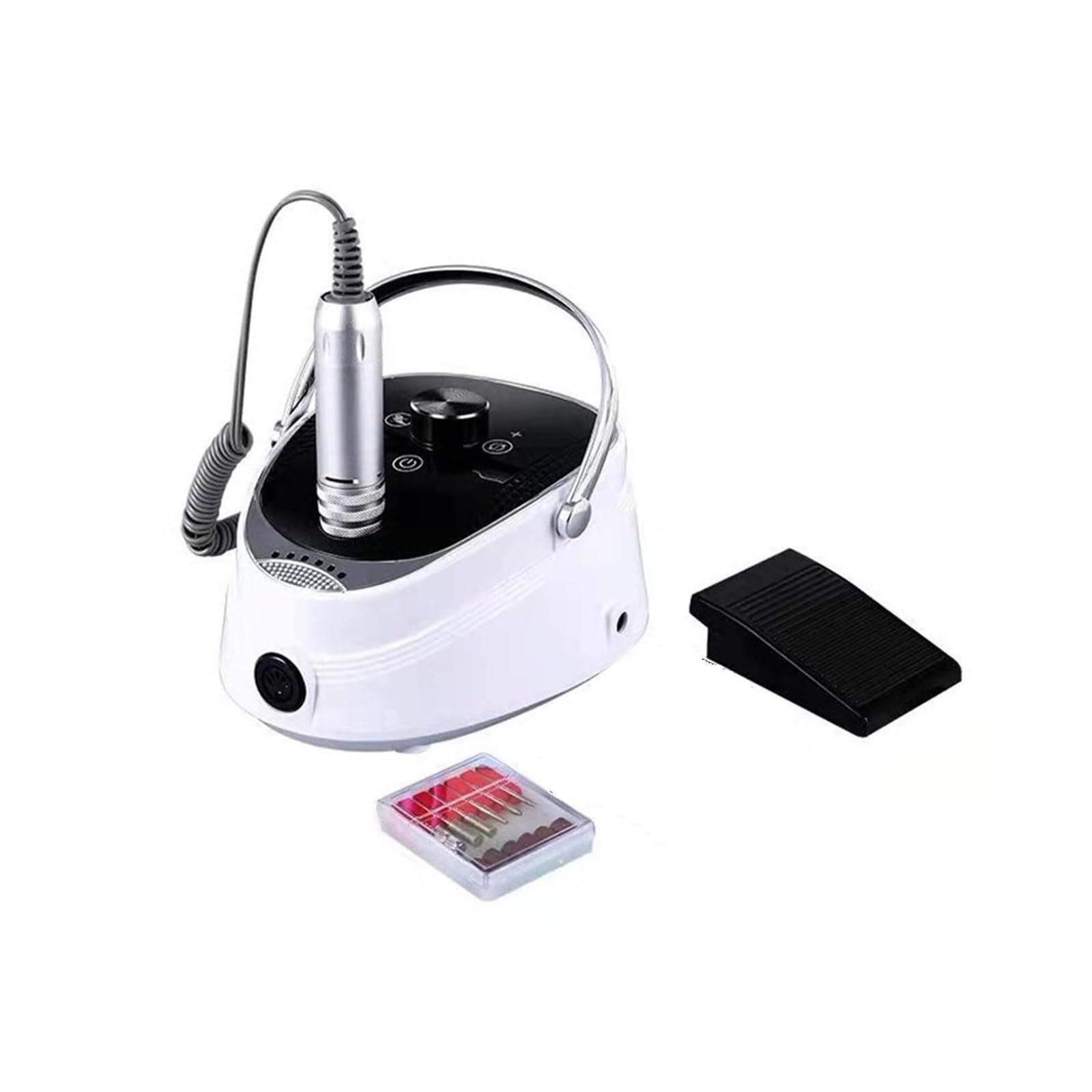 Trapano Elettrico Per Unghie, Ricaricabile, Lucidatore Gel Portatile 35000 Giri/min Per Fresatrice Per Manicure Per Allenamento E Uso Domestico(White)