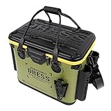 [DRESS] バッカン ミニ オリーブ/ブラック(メッシュポケット付き) 釣り用バケツ・バッカン 約17L ロッドホルダー EVA 多機能 釣り 釣り具 釣り用ケース 防水 収納コンテナ タックルバッグ