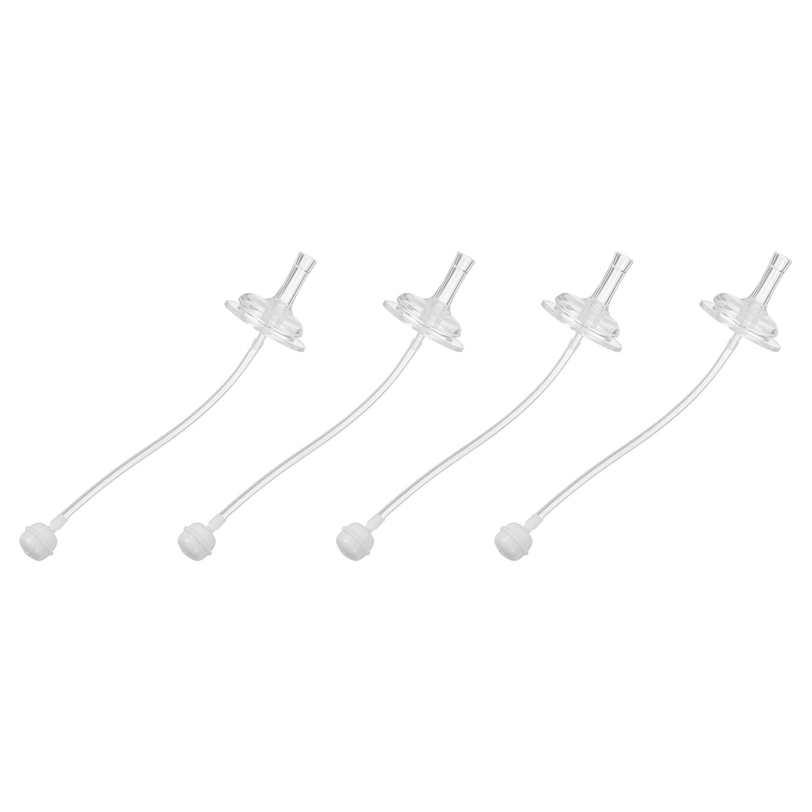 Weighted : 4pcs Sippy Cup Pacifier Weighted Replacement Soft Spout Nipples, Transparent, 23X5X5CM