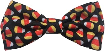 Huxley & Kent Pet Bow Tie for Dogs & Cats, Candy Corn, Large/XLarge