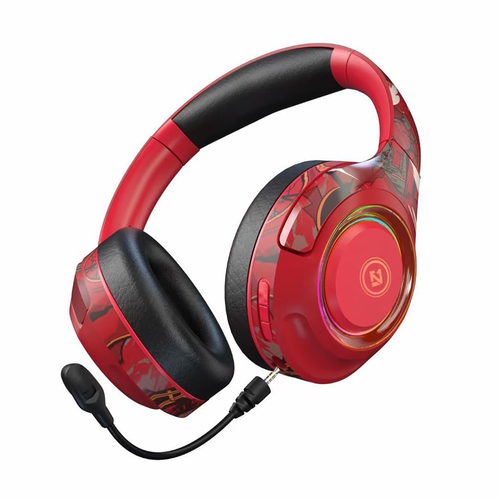 Juego de Auriculares Bluetooth Compatible con Auriculares,Rojo