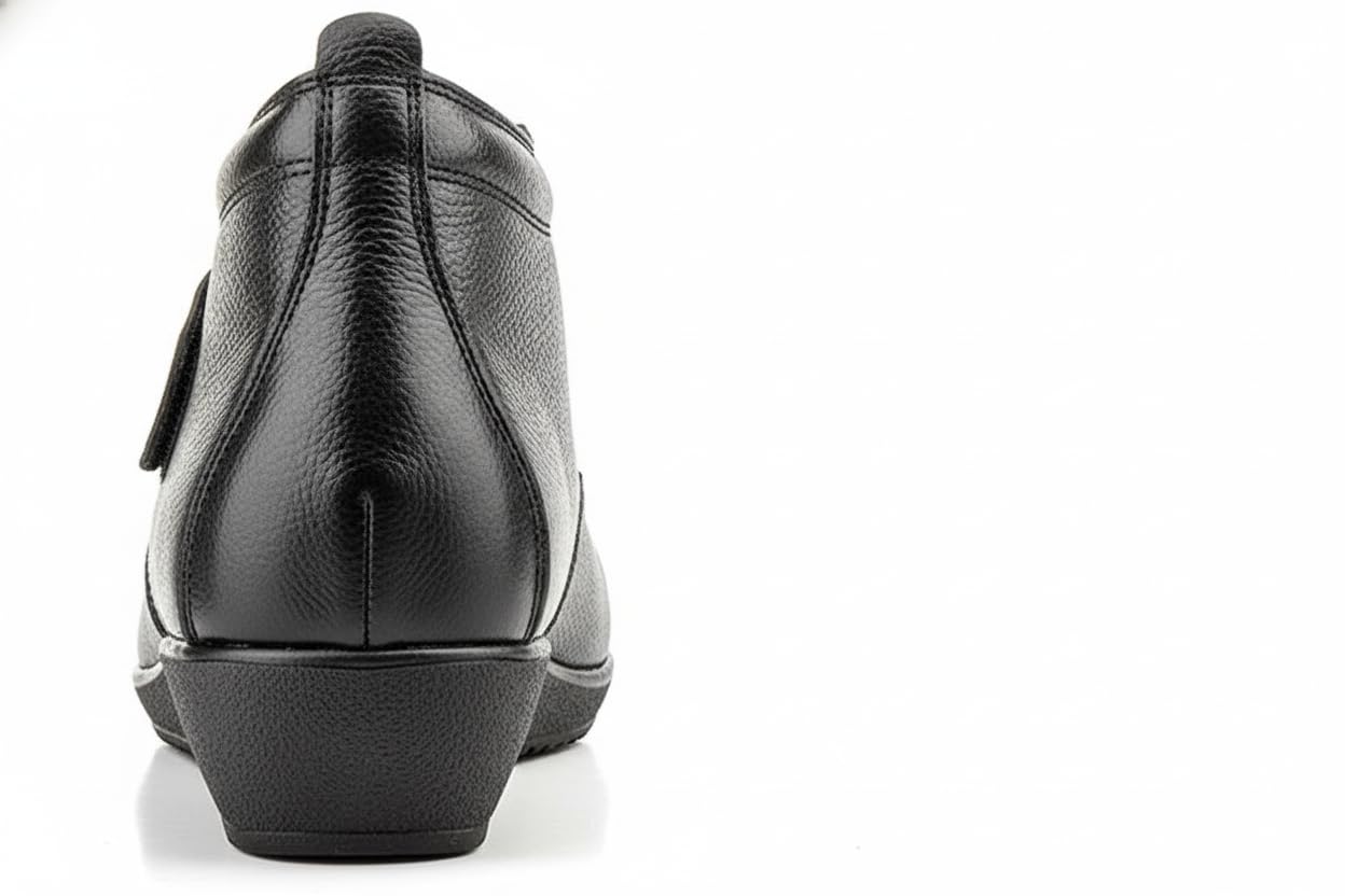 Botines mujer de piel con tacón o plataforma Botín cómodo de invierno | Calzado artesanal de España tipo camperos en ante y cuero Elegantes e informales