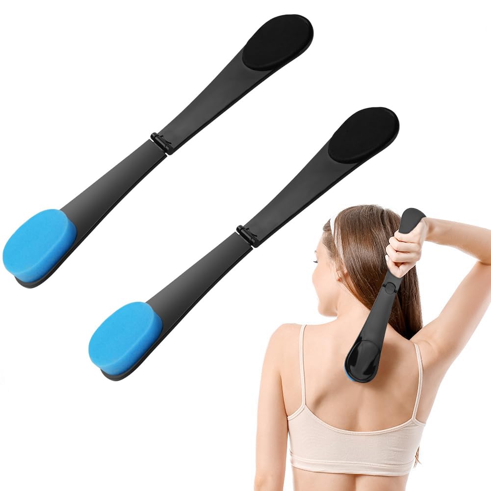 KASTWAVESelf Back Applicator, 2PCS Back Cream Aid, Reusable & Foldable Application Tool, Help for Apply Back Body Lotion, Suntan Lotion