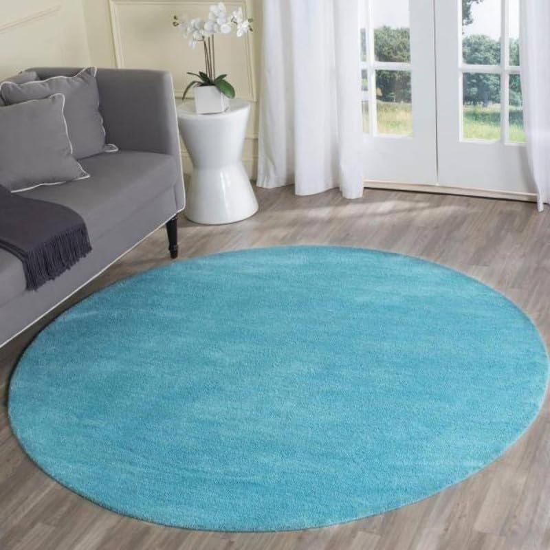 Image of Handmade Pure Woollen Carpet Collection for Hall with 1.0 inch inch Thickness 7 X 7 Feet - Round DGR14