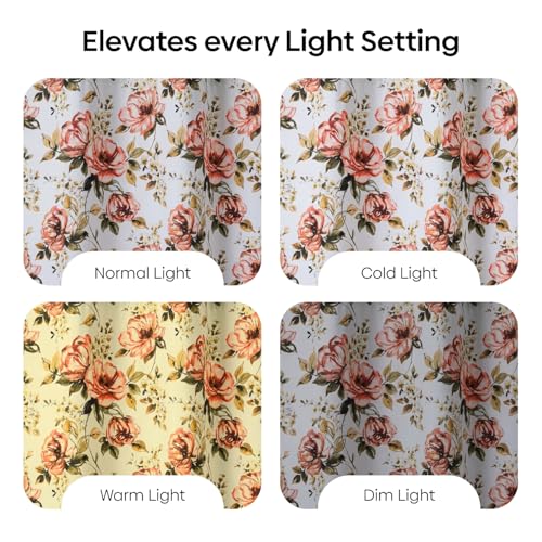Image of haus & kinder Digital Printed Cotton Door Curtain 7 Feet Long Pack of 2 Door Curtains, 7 Feet Curtain for Door (Romantic Bloom, Multicolor 130x213 CM)