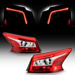ACANII - For 2016 2017 2018 Nissan Sentra OE Style Outer LED Tail Lights Brake Lamps Replacement Pair Set Left+Right