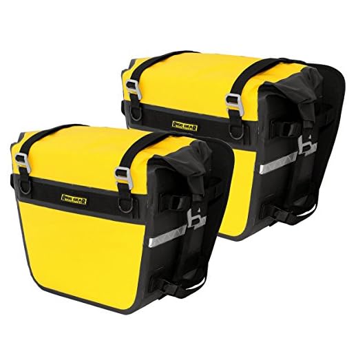 Nelson-Rigg SE-3050-YEL Sierra Dry Saddlebags 100% Waterproof Mount to most Adventure and Dual Sport Motorcycles, Yellow, os