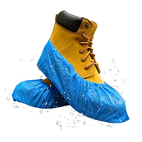 INNOVATIVE HAUS Extra Large Blue Waterproof Disposable Booties 100 Pack