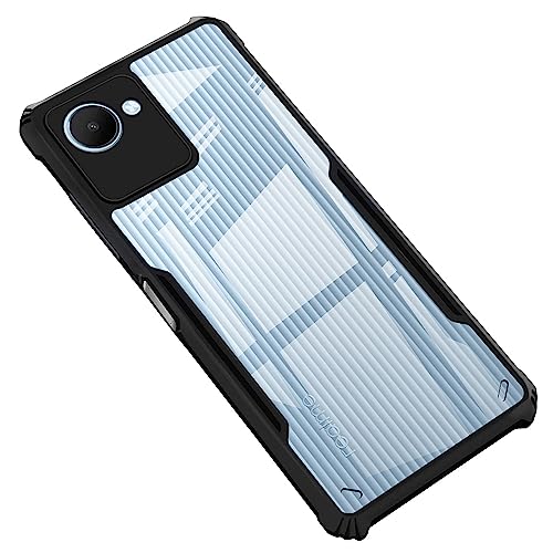 Image of Zapcase Back Case Cover for Realme C30 / Realme Narzo 50i Prime | Compatible for Realme C30 / Realme Narzo 50i Prime Back Case Cover | Clear Case with Camera Protection | (TPU + PC | Matte Black)