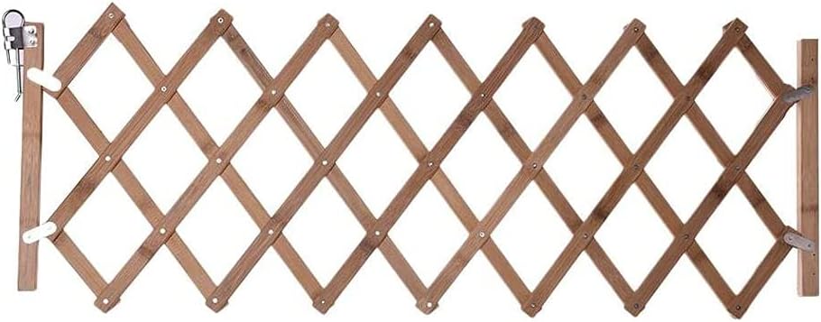 Cat Scratcher, Wooden Pet Gate for Dogs 18.6 Inch Tall Retractable Dog Gate for The House Doorway Stairs Width 43 Inch