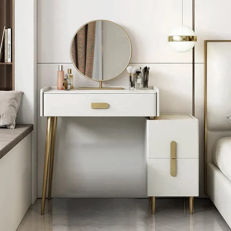 NG Decor Inarrow Modern Off-White Makeup Vanity Table & Side Table (Mirror & Stool not Included)-picture-21