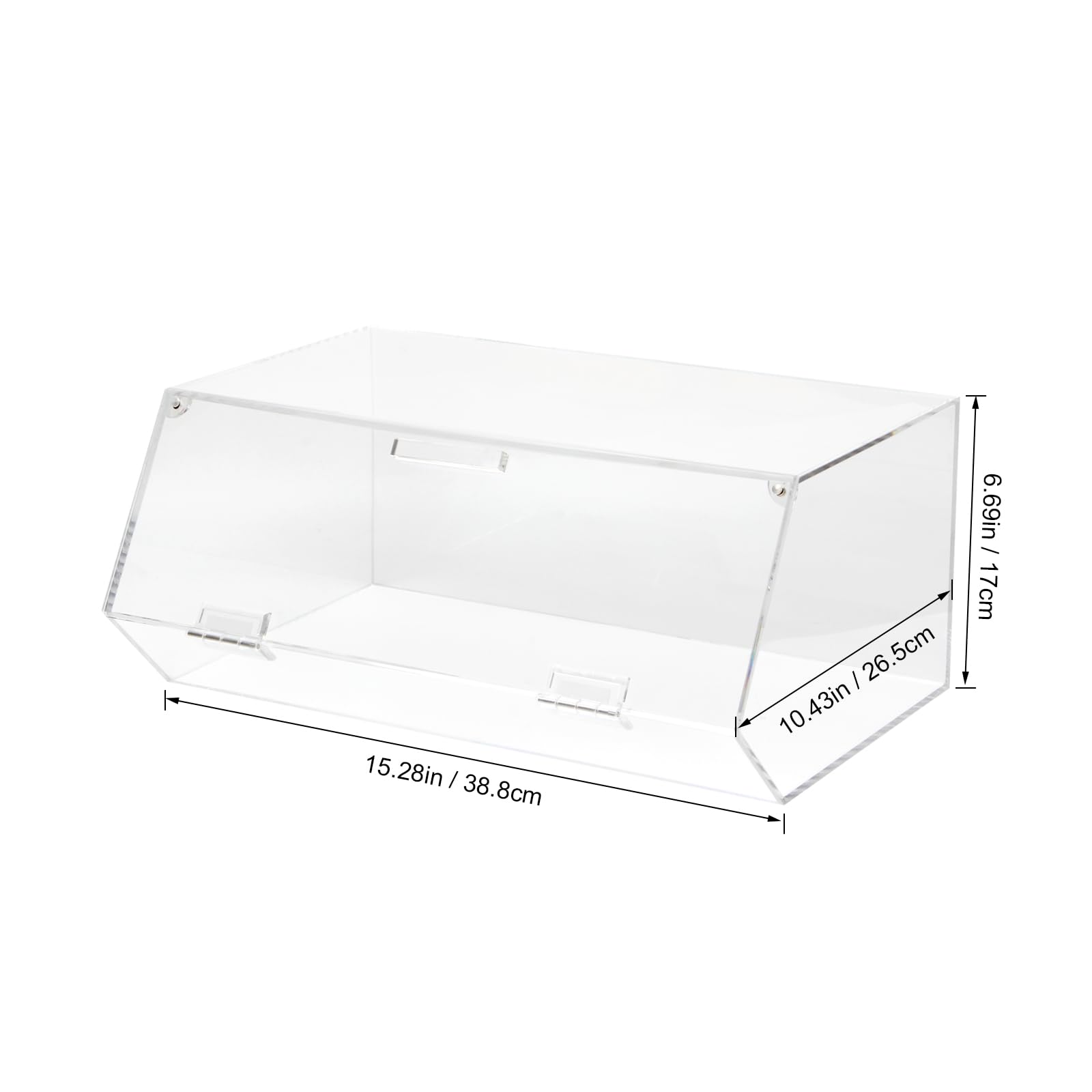 Caja de panadería apilable de acrílico con alfombrilla antideslizante, vitrina de pastelería, exhibición de contenedores de repostería de cocina, soporte de almacenamiento portátil para